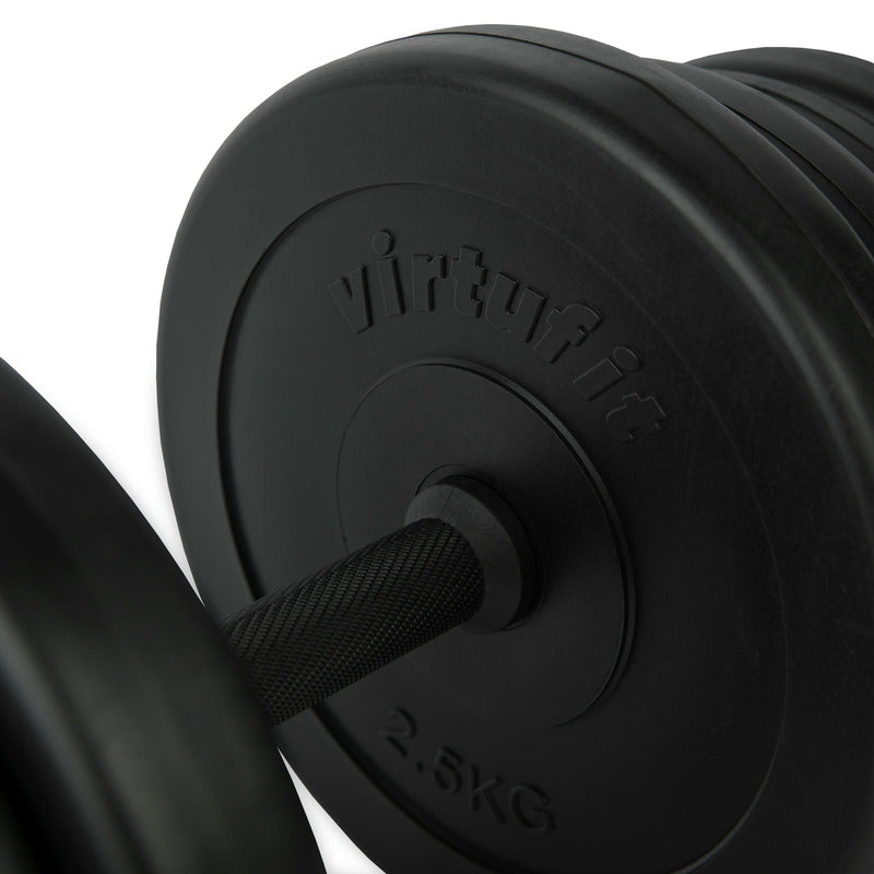 VIRTUFIT REGULOWANY ZESTAW HANTLI - ZESTAW 2 W 1 - 30 KG - WINYL
