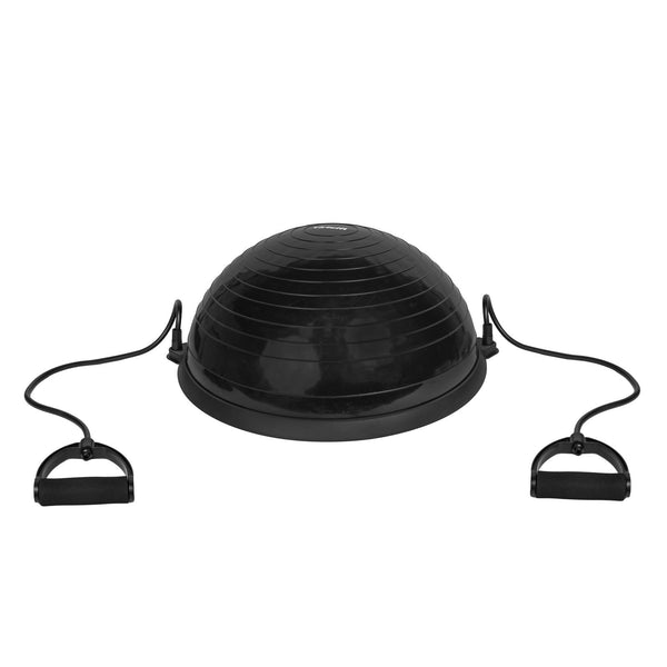 VIRTUFIT BALANCE TRAINER PRO - PIŁKA BALANSOWA - Z GUMAMI FITNESS I POMPKĄ - CZARNA