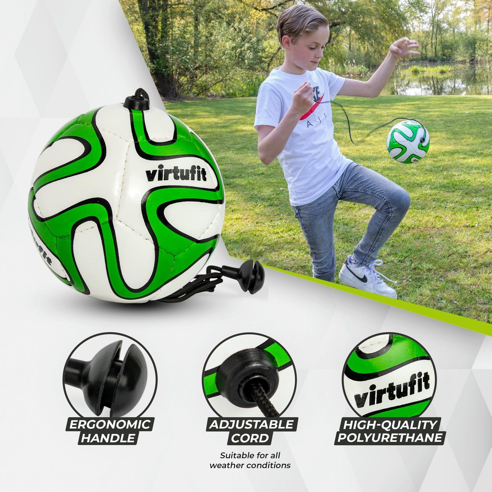 VIRTUFIT TRENAŻER PIŁKI NOŻNEJ - PIŁKA Z LINKĄ