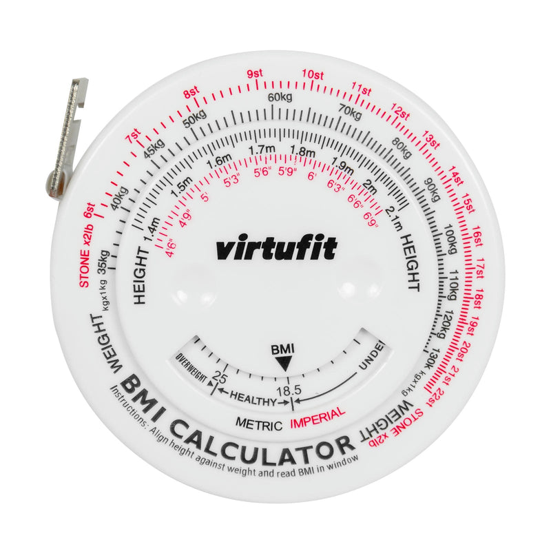 VIRTUFIT MIARKA OBWODU - TAŚMA MIERNICZA Z KALKULATOREM BMI - 150 CM