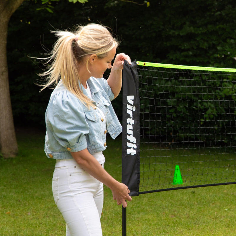 VIRTUFIT SIATKA DO BADMINTONA I TENISA - 510 CM - W ZESTAWIE TORBA DO NOSZENIA
