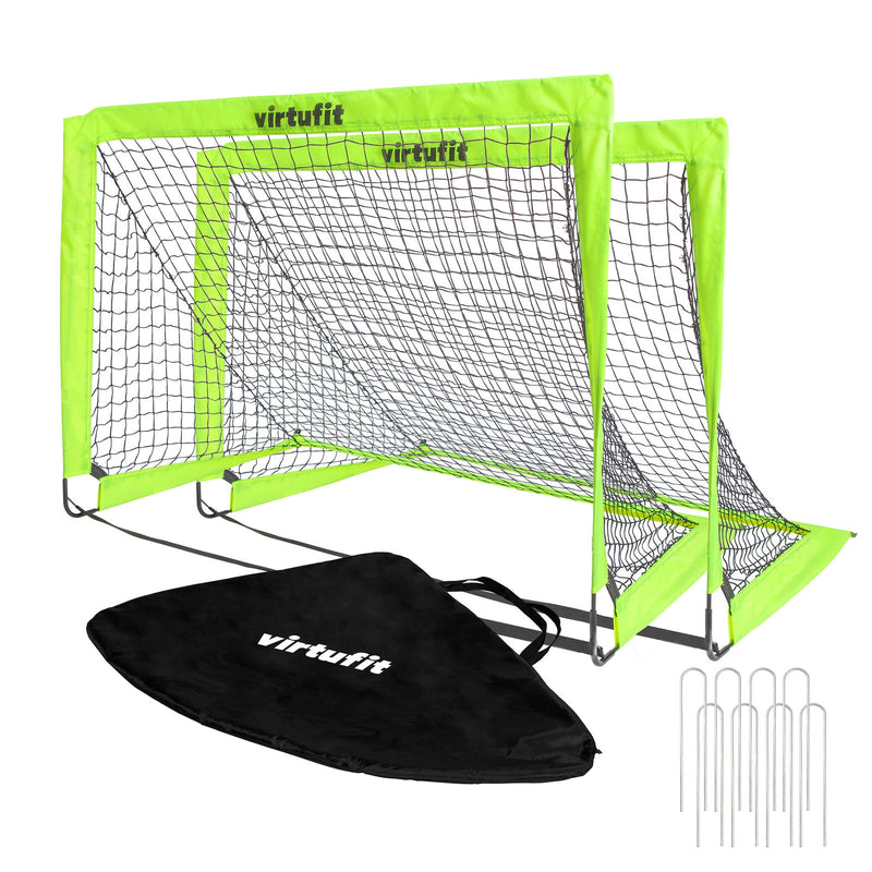 VIRTUFIT ZESTAW SKŁADANYCH BRAMEK DO PIŁKI NOŻNEJ 120 X 90 CM