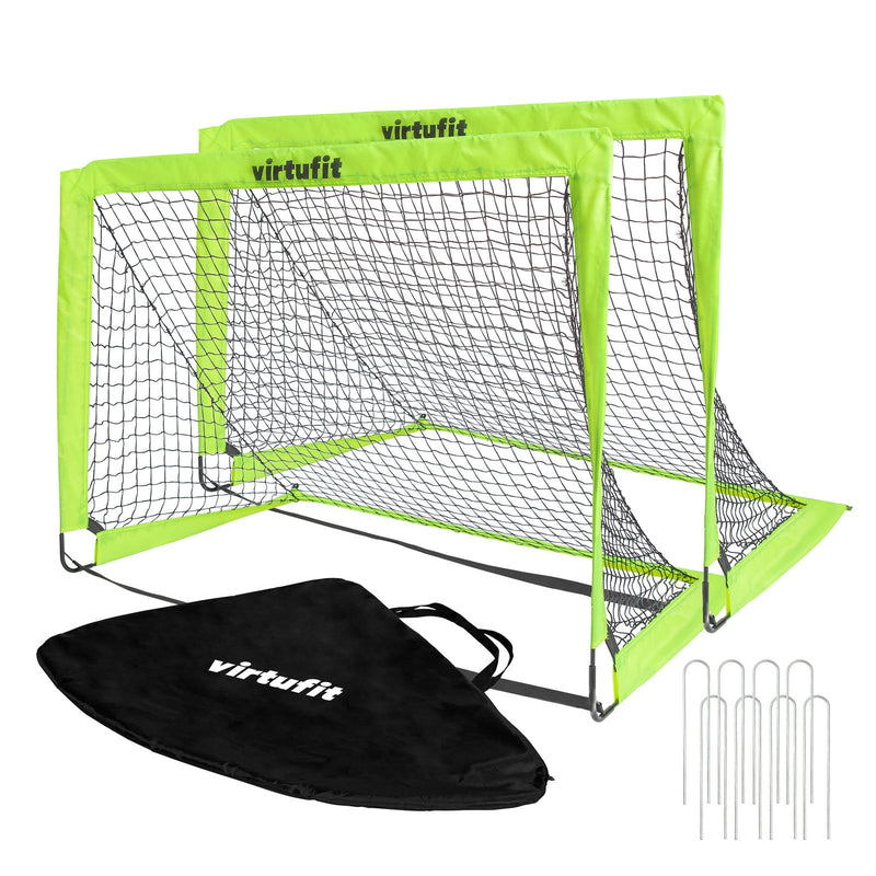VIRTUFIT ZESTAW SKŁADANYCH BRAMEK DO PIŁKI NOŻNEJ 120 X 90 CM