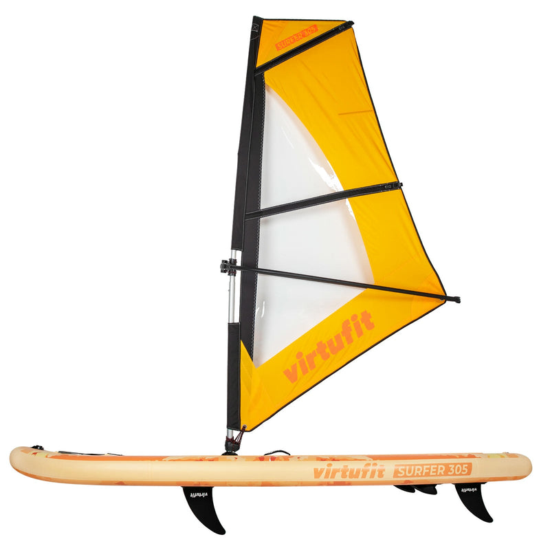 VIRTUFIT DESKA SUP SURFER 305 - POMARAŃCZOWY - Z ŻAGLEM WIATROWYM I AKCESORIAMI