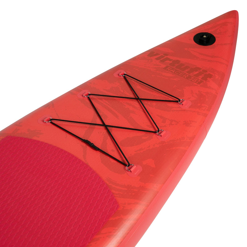 VIRTUFIT DESKA SUP RACER 381 - CZERWONY - Z AKCESORIAMI I TORBĄ DO NOSZENIA