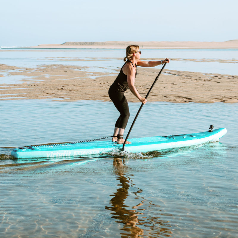 VIRTUFIT DESKA SUP RACER 381 - TURKUSOWY - Z AKCESORIAMI I TORBĄ DO NOSZENIA
