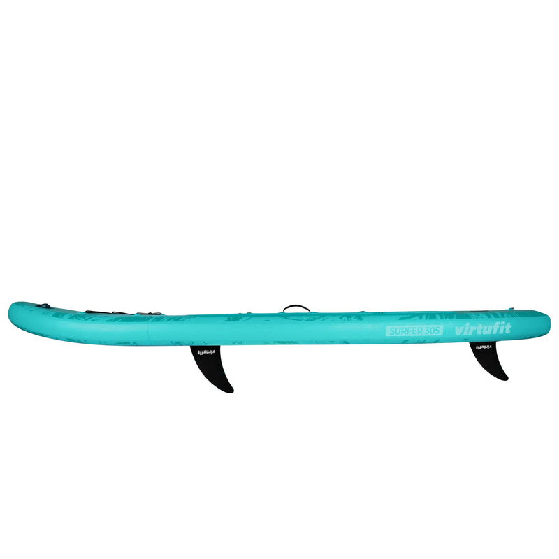 VIRTUFIT DESKA SUP SURFER 305 - TURKUSOWY - Z OSŁONĄ PRZECIWWATROWĄ I AKCESORIAMI
