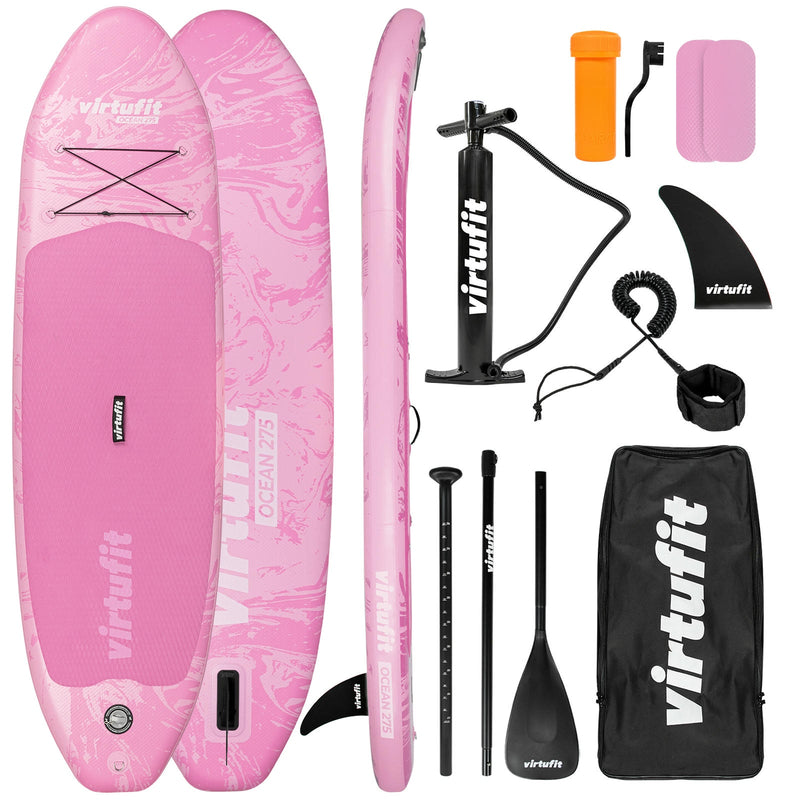 VIRTUFIT DESKA SUP OCEAN 275 - RÓŻOWY - Z AKCESORIAMI I TORBĄ DO NOSZENIA