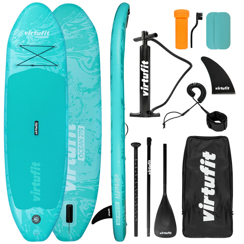 VIRTUFIT DESKA SUP OCEAN 275 - TURKUSOWY - Z AKCESORIAMI I TORBĄ DO NOSZENIA