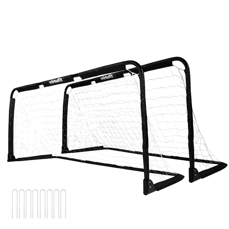 VIRTUFIT SKŁADANA BRAMKA PIŁKARSKA - 90 X 60 CM (ZESTAW 2 SZTUK) - CZARNA