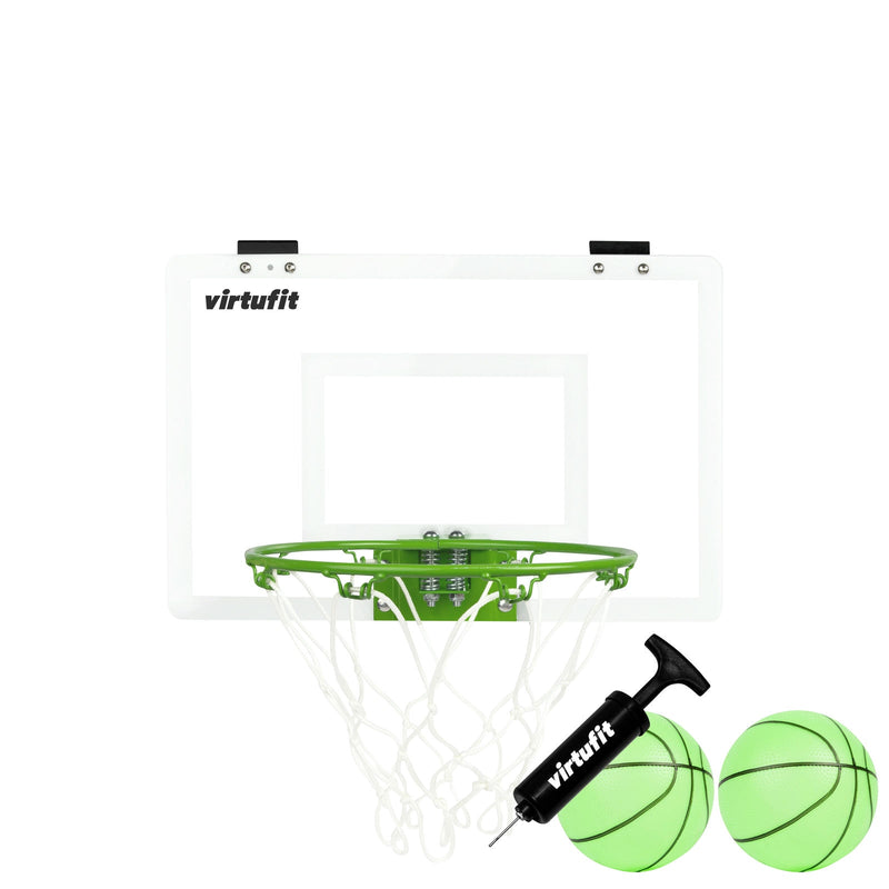 VIRTUFIT PRO MINI TABLICA DO KOSZYKÓWKI Z 2 PIŁKAMI I POMPKĄ - ŚWIECĄCA W CIEMNOŚCI