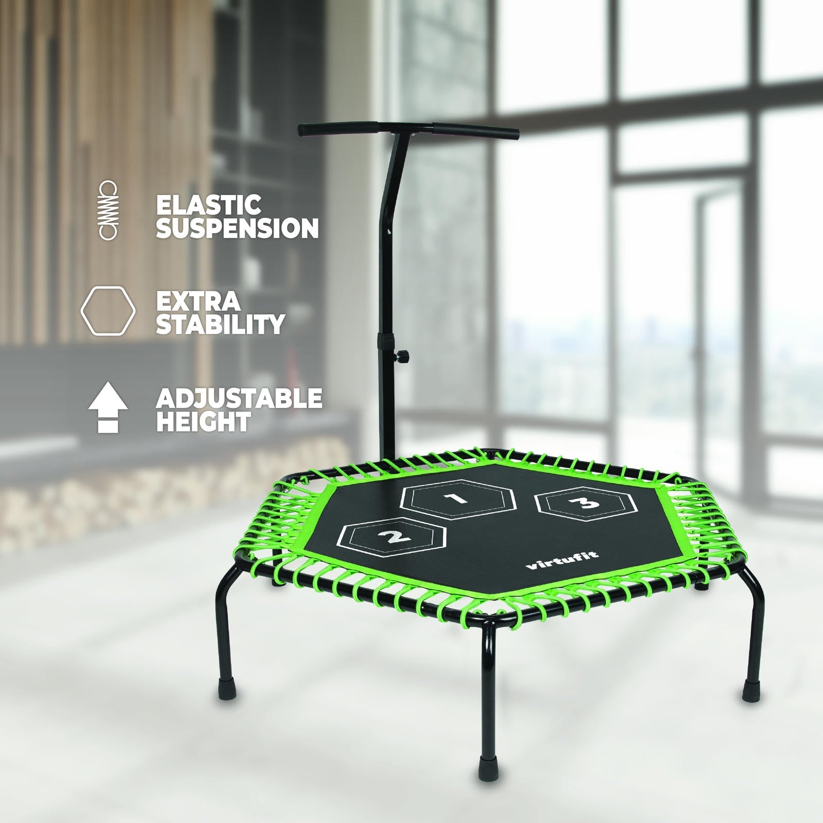 VirtuFit Trampolina fitness PRO z uchwytem 127 cm