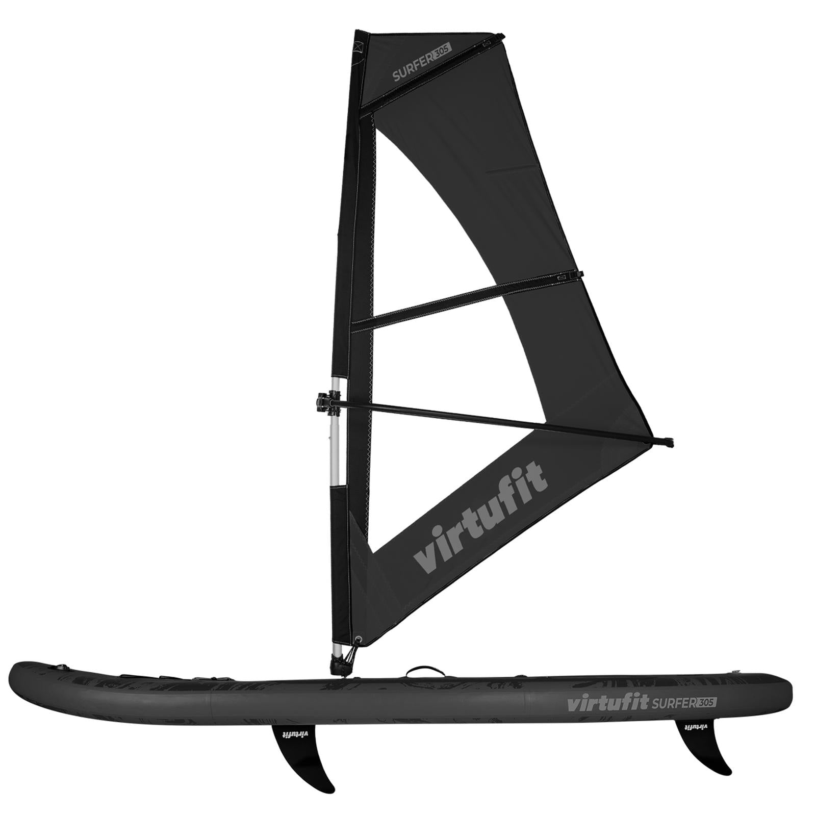 VirtuFit Surfer 305 Deska SUP z żaglem i akcesoriami czarny