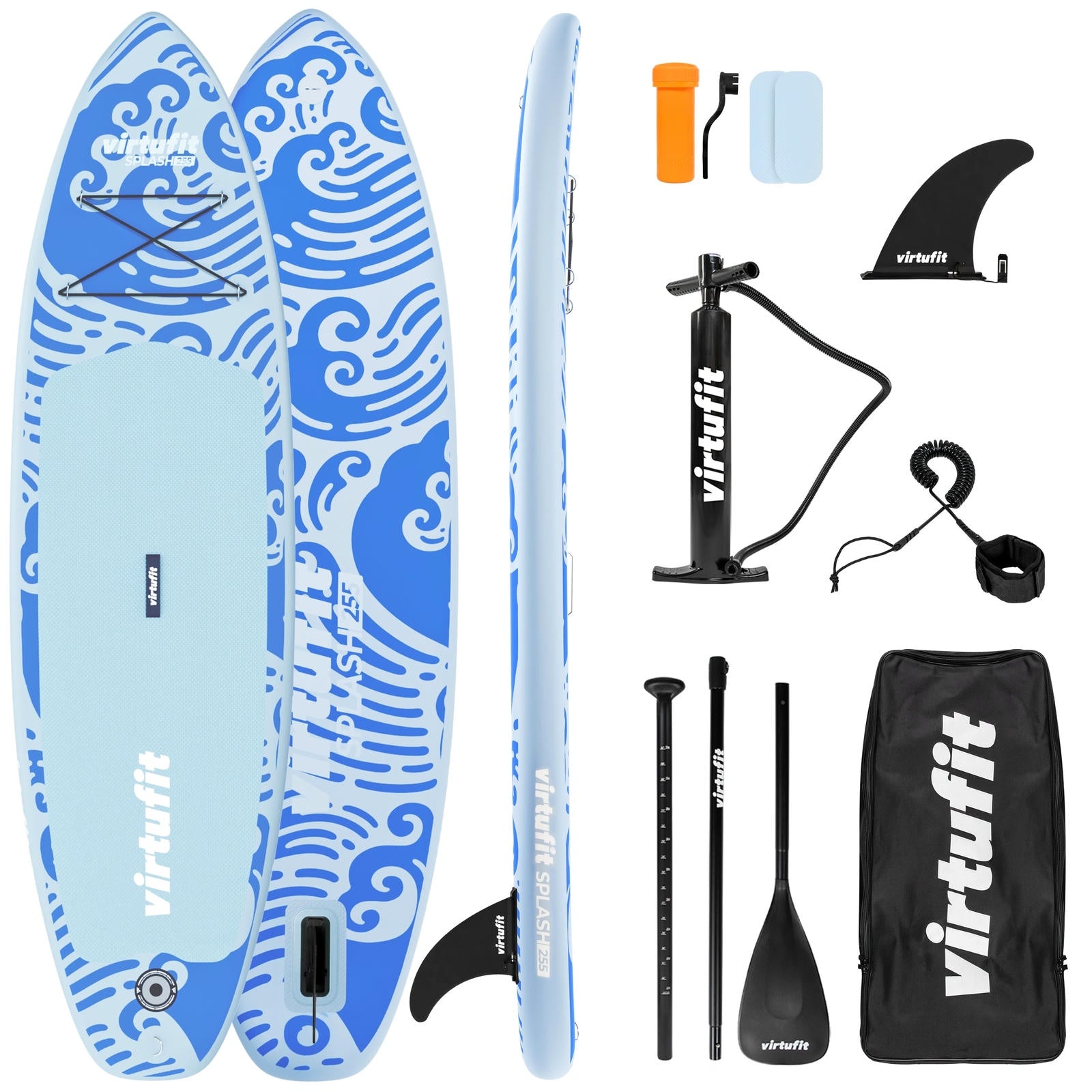 VIRTUFIT DESKA SUP SPLASH 225 Z AKCESORIAMI WAVE BLUE
