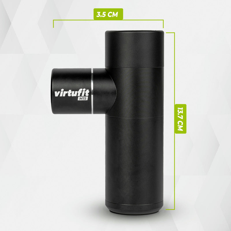 VIRTUFIT M1S MINI PISTOLET DO MASAŻU - 4 NASADKI - Z TORBĄ DO PRZECHOWYWANIA