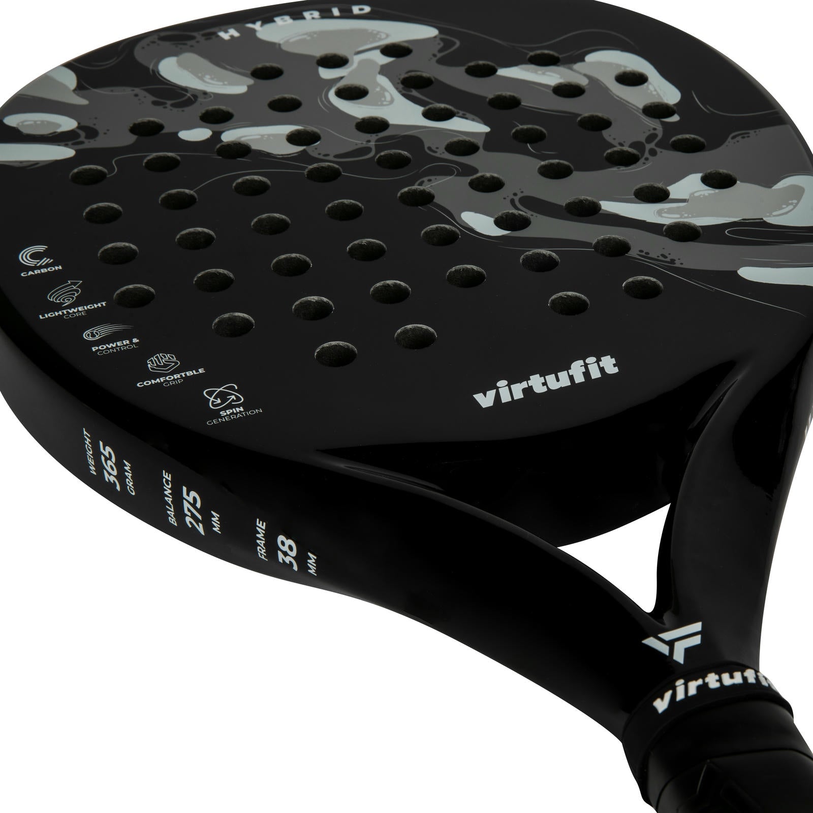 VIRTUFIT RAKIETA DO PADLA HYBRID CZARNO-SZARA