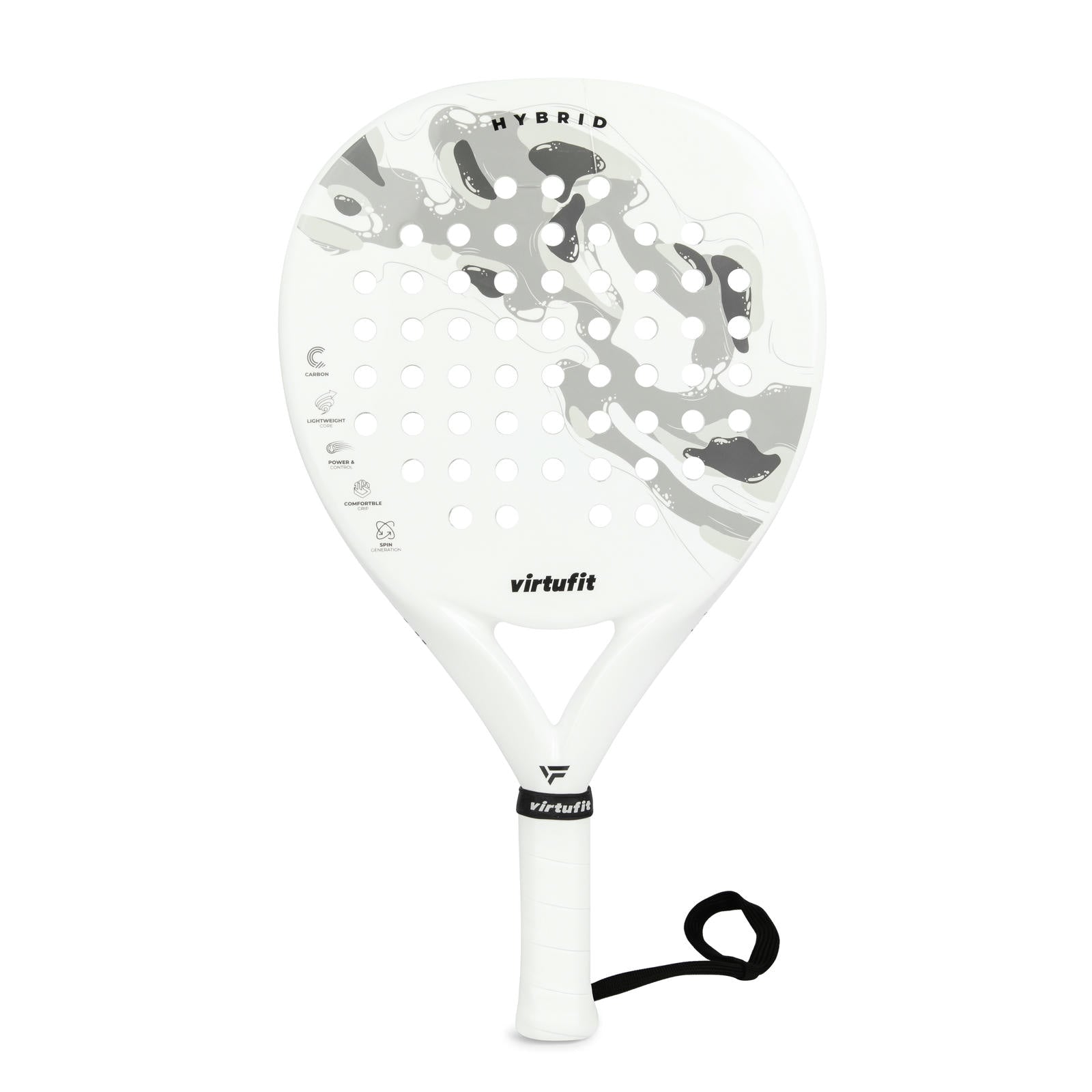 VIRTUFIT RAKIETA PADEL HYBRID - BIAŁO-SZARA