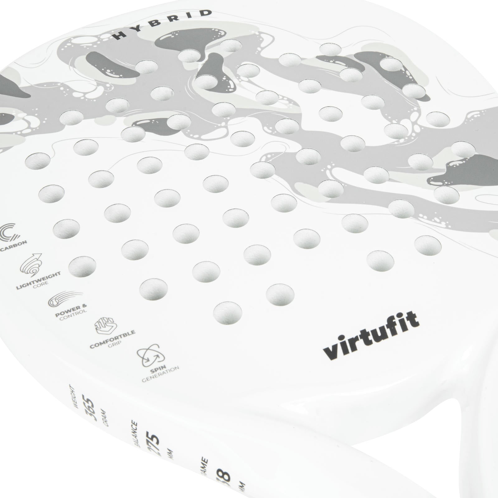 VIRTUFIT RAKIETA DO PADLA HYBRID BIAŁO-SZARA