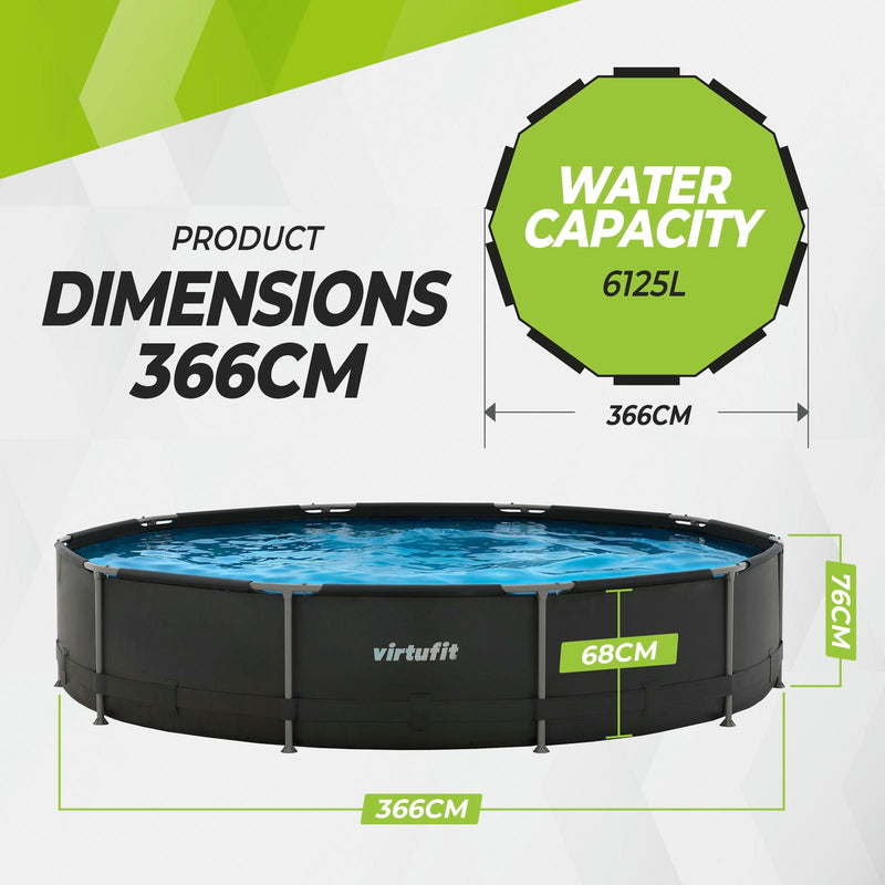 VIRTUFIT OKRĄGŁY BASEN - 366 CM - Z POMPĄ FILTRUJĄCĄ