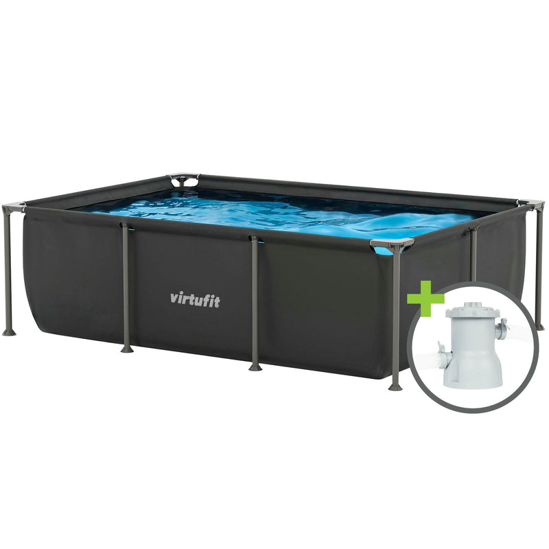 VIRTUFIT PROSTOKĄTNY BASEN - 260 X 180 CM - Z POMPĄ FILTRUJĄCĄ