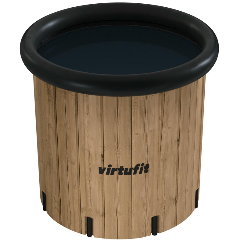VIRTUFIT WANNA LODOWA XXL - 375 LITRÓW - IMITACJA DREWNA - Z AKCESORIAMI