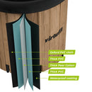 VIRTUFIT WANNA LODOWA XXL  375 LITRÓW WOOD LOOK Z AKCESORIAMI