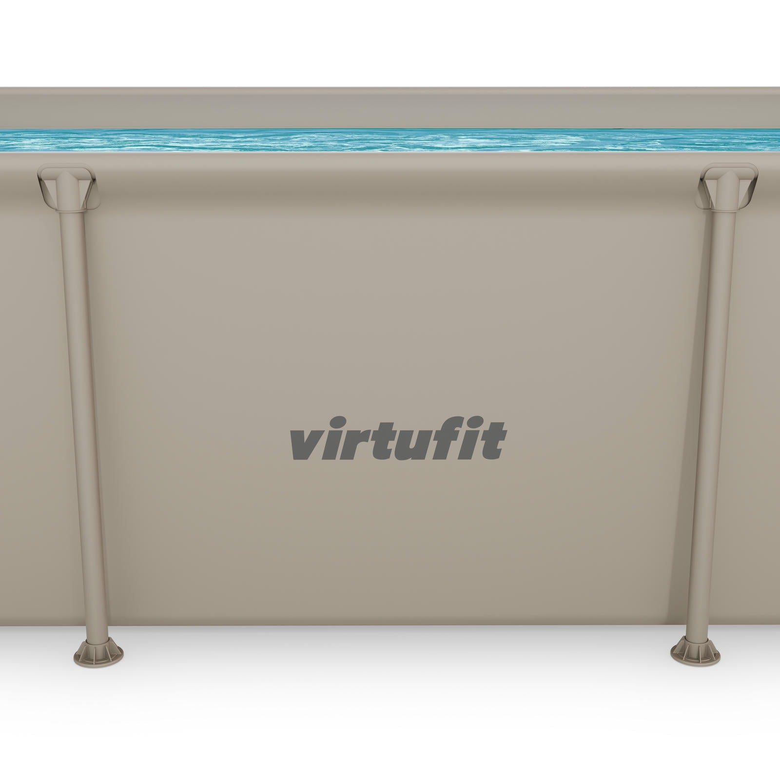 VIRTUFIT PROSTOKĄTNY BASEN 260 x 180 CM Z POMPĄ FILTRUJĄCĄ BEŻOWY