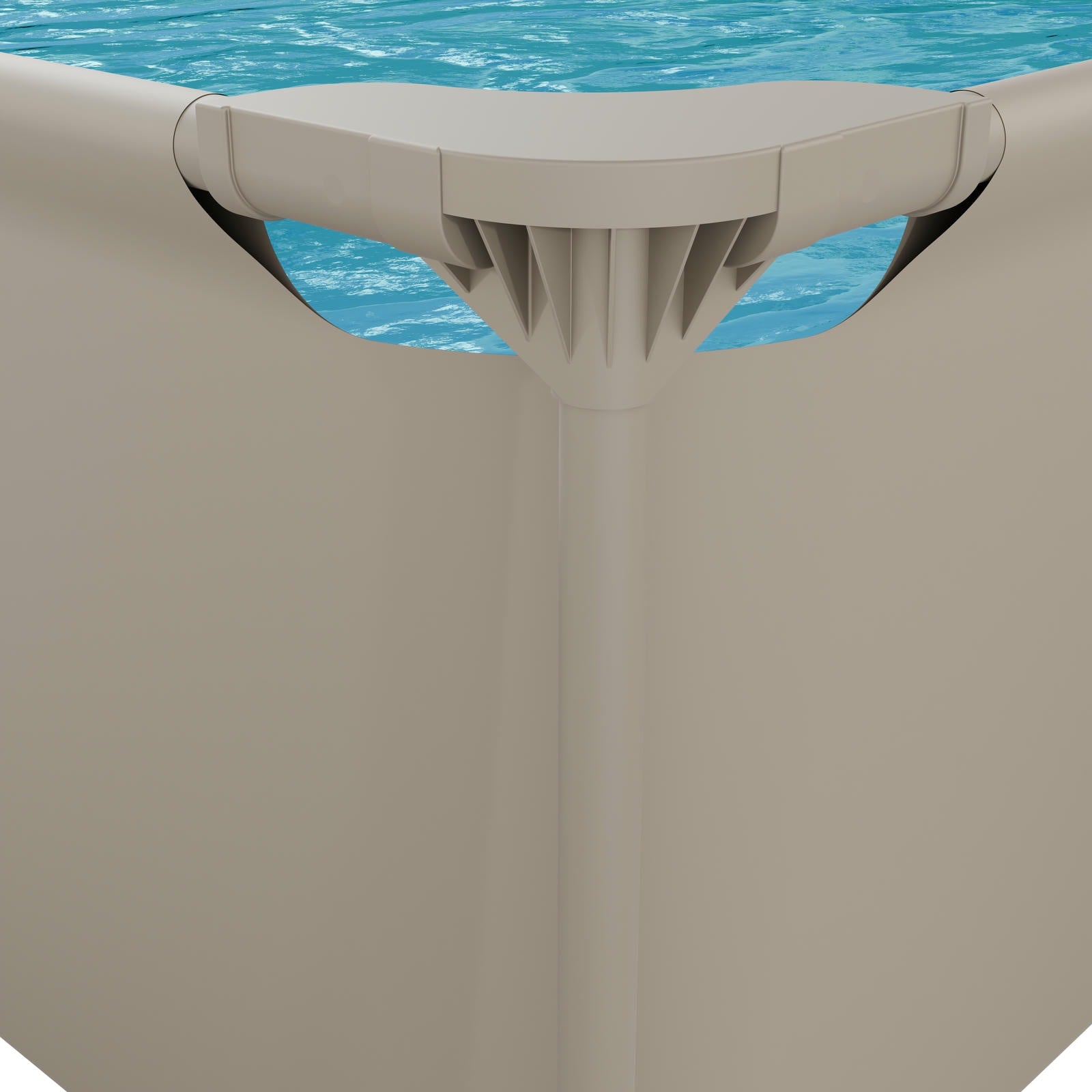 VIRTUFIT PROSTOKĄTNY BASEN 300 x 210 CM Z POMPĄ FILTRUJĄCĄ BEŻOWY