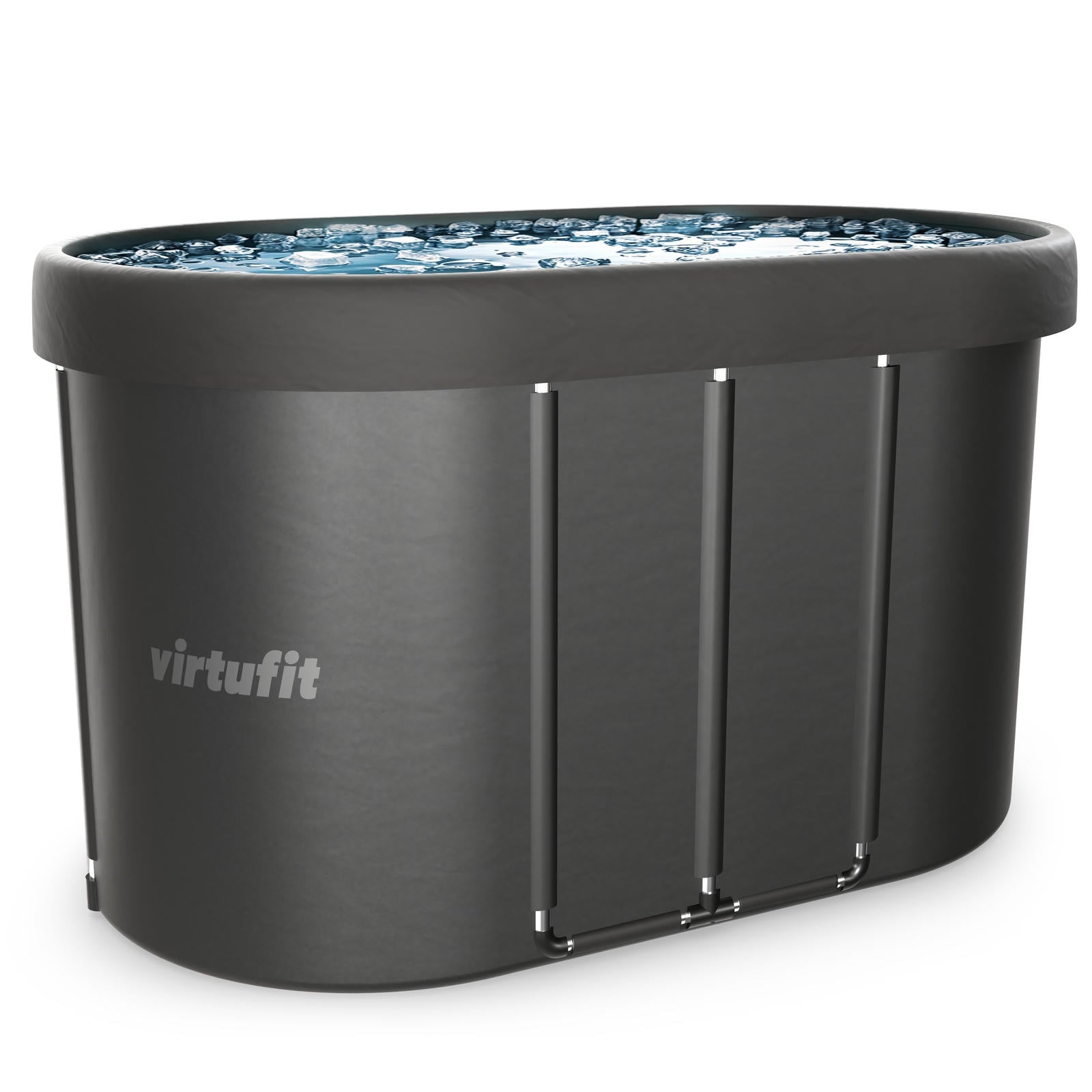VIRTUFIT WANNA LODOWA OWALNA 500 LITRÓW ANTRACYT Z AKCESORIAMI