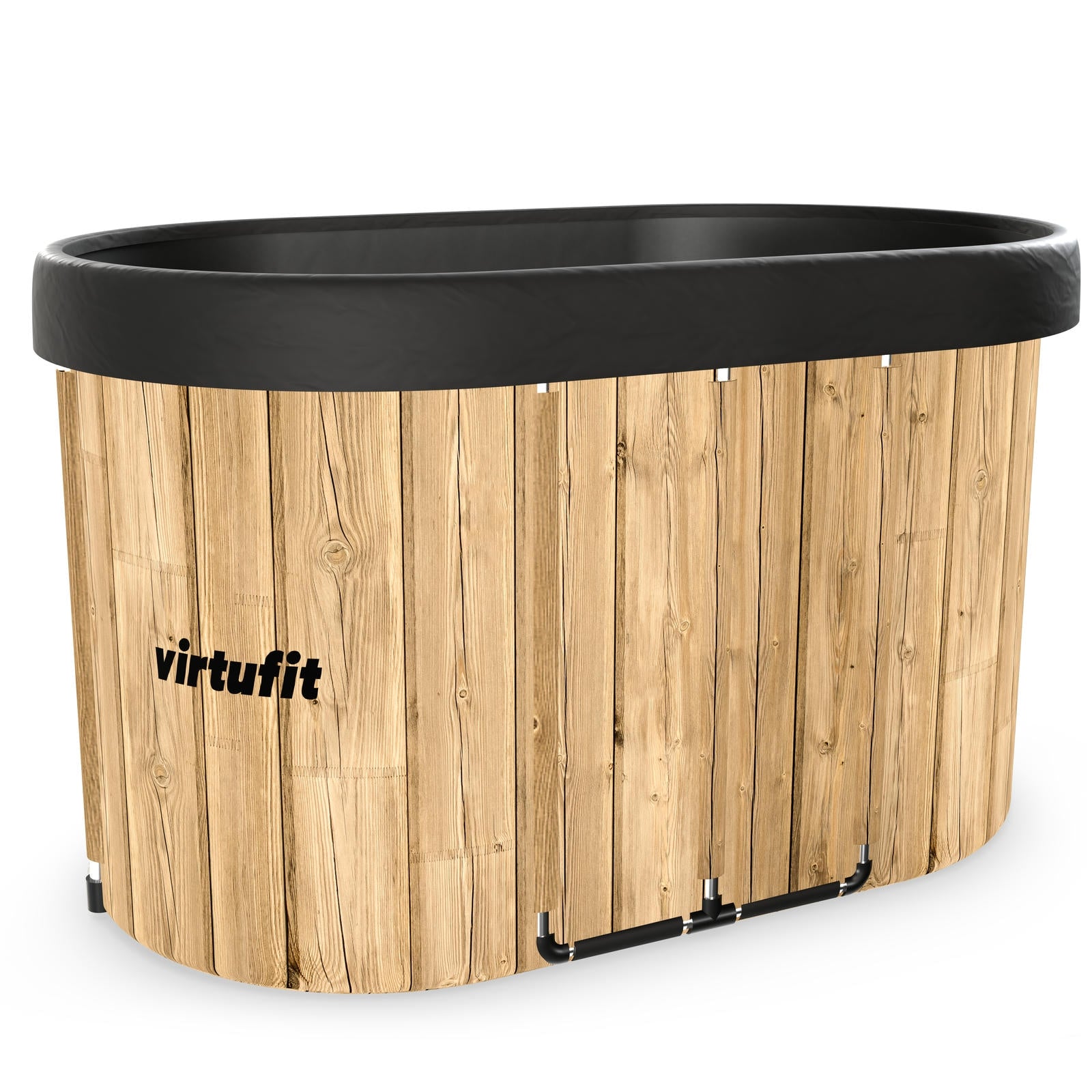 VIRTUFIT WANNA LODOWA OWALNA 500 LITRÓW IMITACJA DREWNA Z AKCESORIAMI
