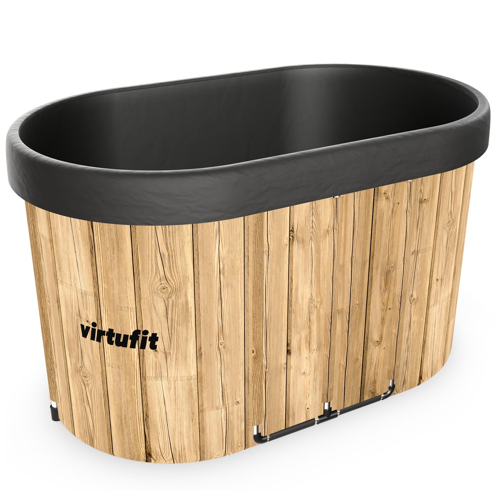 VIRTUFIT WANNA LODOWA OWALNA 500 LITRÓW IMITACJA DREWNA Z AKCESORIAMI
