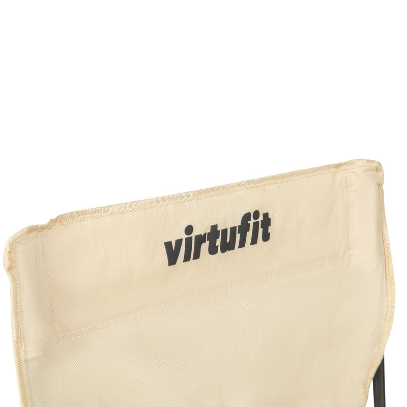 VIRTUFIT SKŁADANE KRZESŁO KEMPINGOWE BEŻOWE