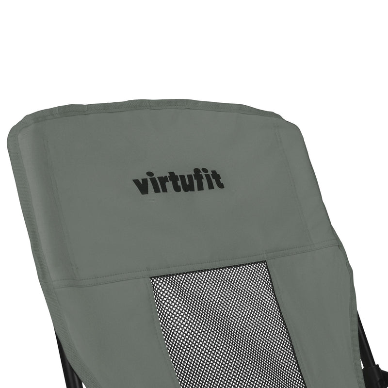 VIRTUFIT SKŁADANE KRZESŁO PLAŻOWE SZARE
