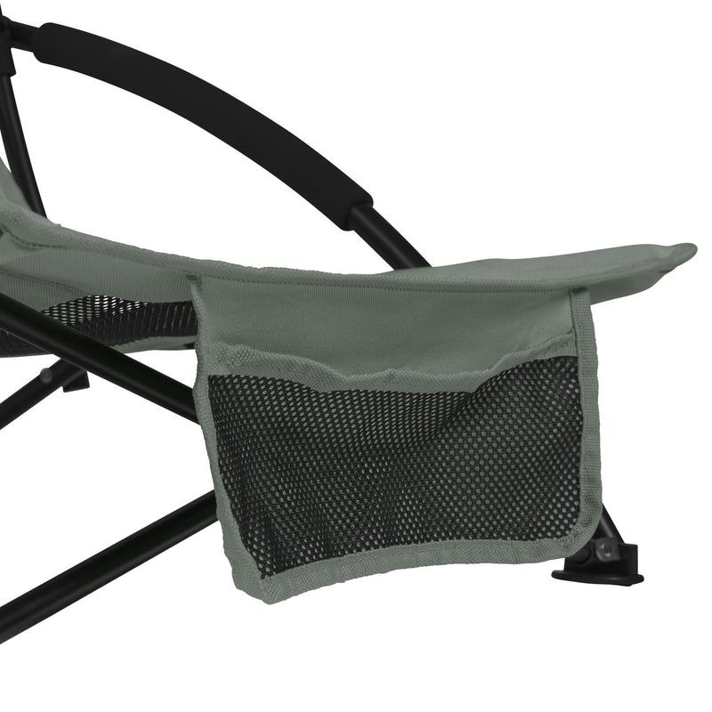 VIRTUFIT SKŁADANE KRZESŁO PLAŻOWE SZARE