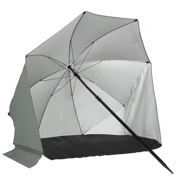 VIRTUFIT PARASOL PLAŻOWY - OSŁONA PRZECIWWATROWA - 180 CM - SZARY