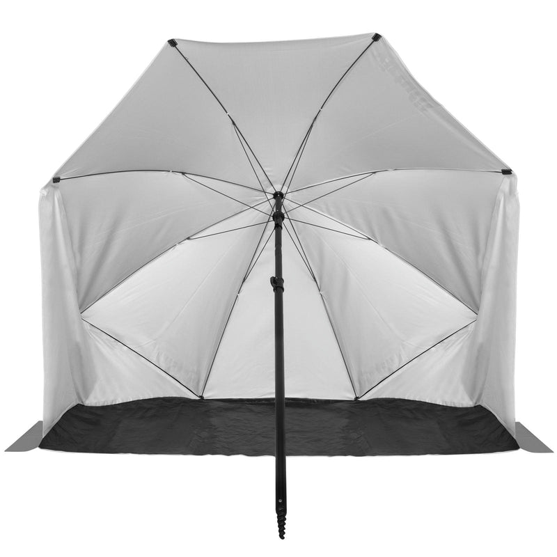 VIRTUFIT PARASOL PLAŻOWY - OSŁONA PRZECIWWATROWA - 180 CM - SZARY
