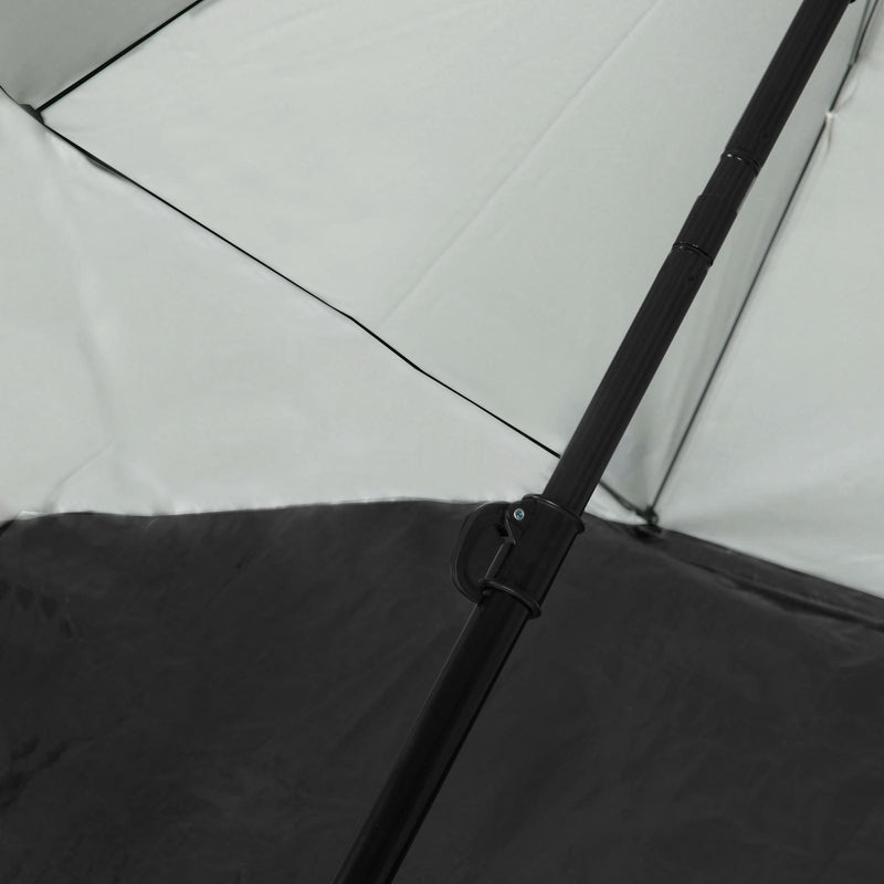VIRTUFIT PARASOL PLAŻOWY - OSŁONA PRZECIWWATROWA - 180 CM - SZARY
