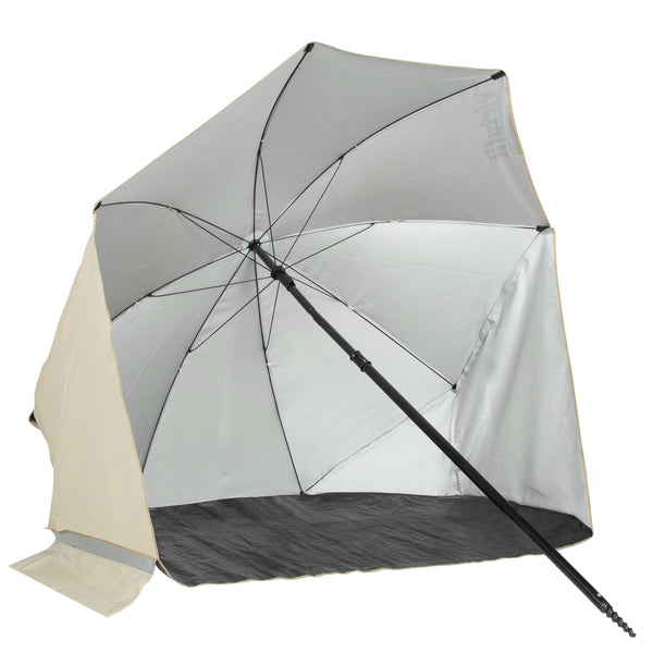 VIRTUFIT PARASOL PLAŻOWY - OSŁONA PRZECIWWATROWA - 180 CM - BEŻOWY