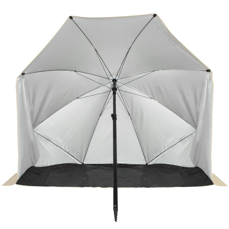 VIRTUFIT PARASOL PLAŻOWY - OSŁONA PRZECIWWATROWA - 180 CM - BEŻOWY