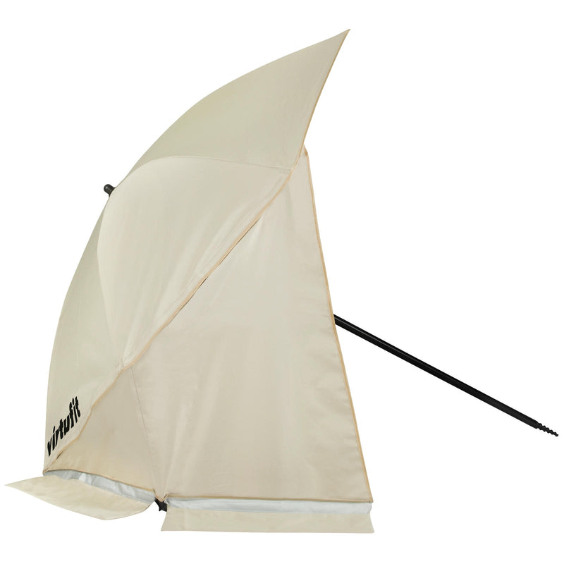 VIRTUFIT PARASOL PLAŻOWY - OSŁONA PRZECIWWATROWA - 180 CM - BEŻOWY