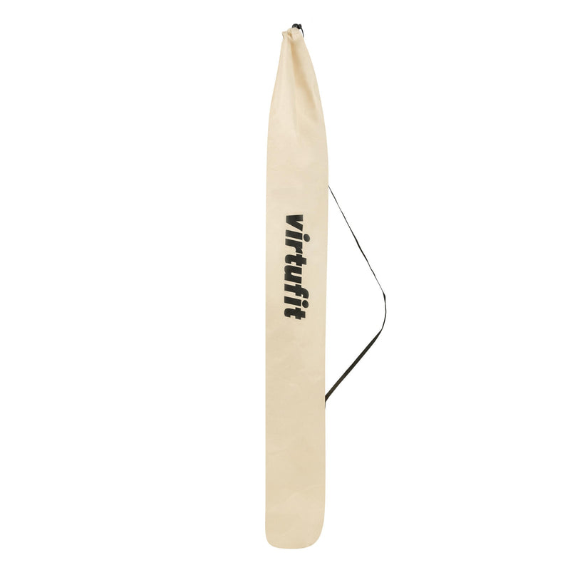 VIRTUFIT PARASOL PLAŻOWY PREMIUM - OSŁONA PRZECIWWATROWA - 225 CM - BEŻOWY