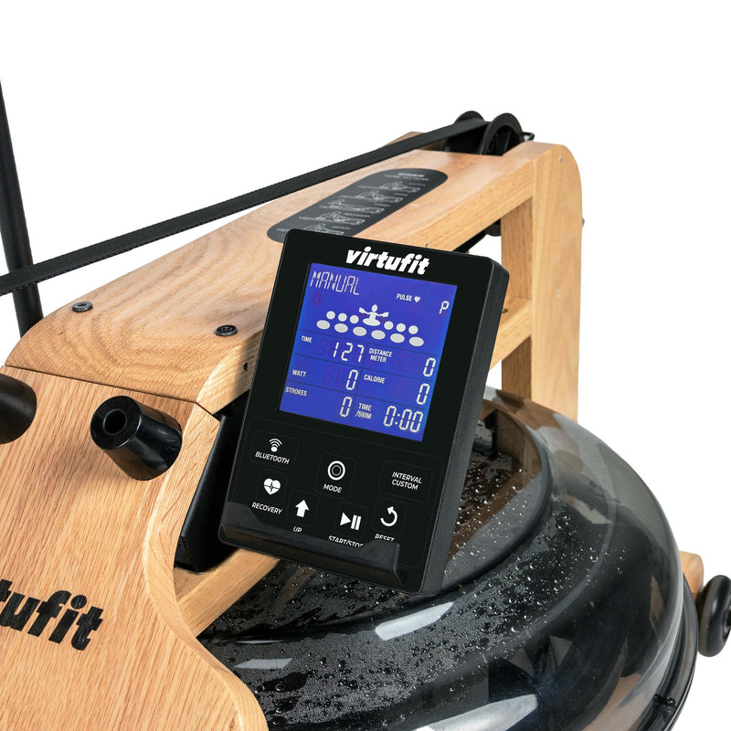 VIRTUFIT ELITE DREWNIANY WIOŚLARZ Z OPOREM WODNYM - DREWNO/DĄB