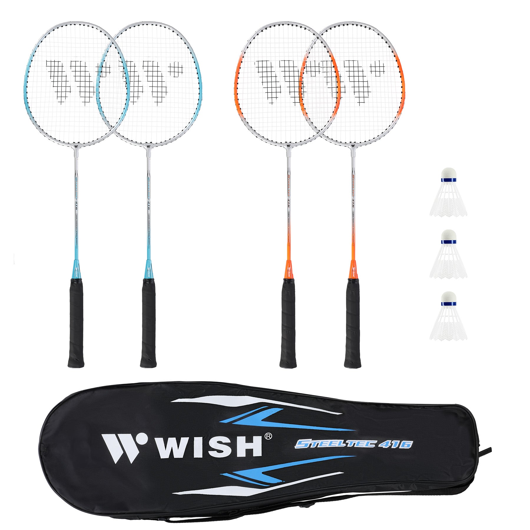 WISH STEELTEC 416K Zestaw rakiet do badmintona