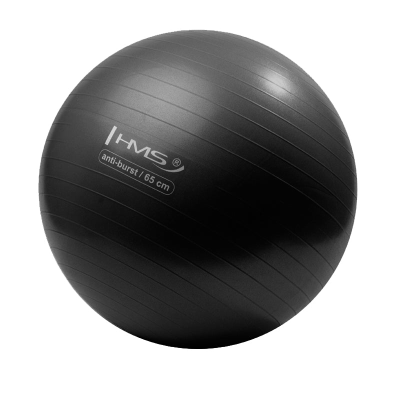 YB02 NEW 65CM BLACK ANTI-BURST GYMNASTIC BALL HMS