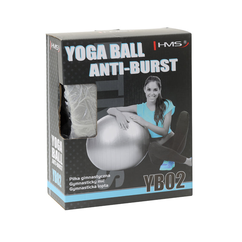 YB02 NEW 75CM GRAY ANTI-BURST GYMNASTIC BALL HMS