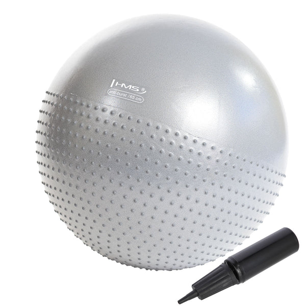 YB03 NEW 65CM LIGHT GRAY GYMNASTIC MASSAGE BALL HMS