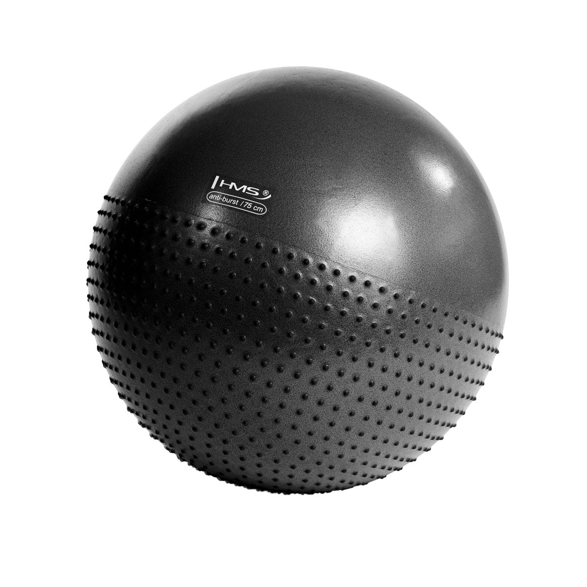 YB03 NEW 75CM BLACK GYMNASTIC MASSAGE BALL HMS