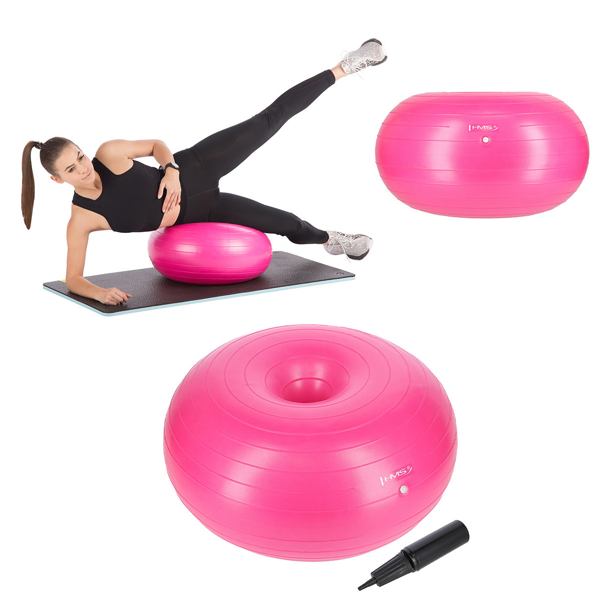 YD04 NEW PINK GYMNASTIC BALL DONUT HMS