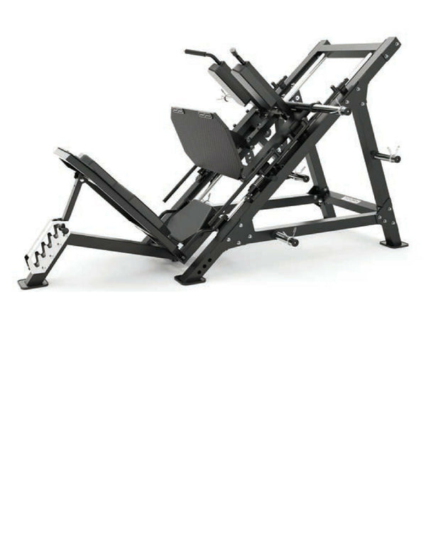 Stroj na polovolný leg press / hack squat