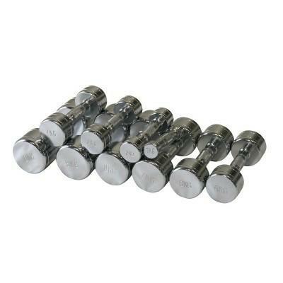 Sada chromovaných činek 1-10 kg (páry)